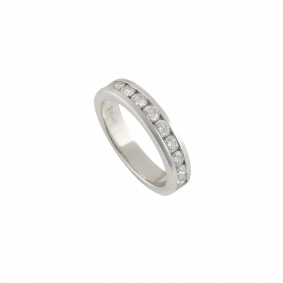 Half Eternity Diamond Ring in Platinum 0.77ct G/VS